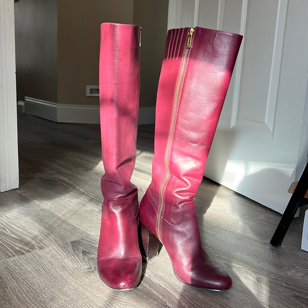 Michael Kors Burgundy Heeled Boots
